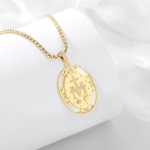 Vue 3 de Collier Croix Chretienne Femme