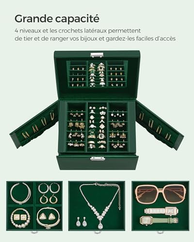 Vue 3 de Songmics Boite Bijoux