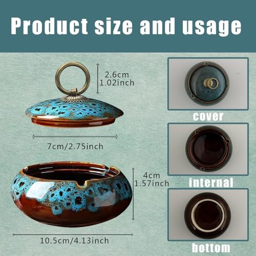 Vue 2 de Cendrier En Ceramique Avec