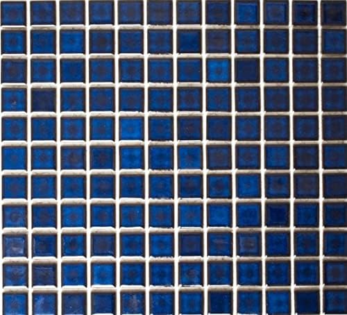 Vue 6 de Mosaique En Ceramique Bleu