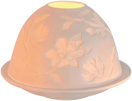 Vue 3 de Photophore Lithophanie Fleurs Majestueuses