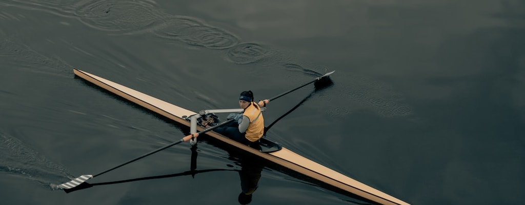 They rowed the boat across the lake.