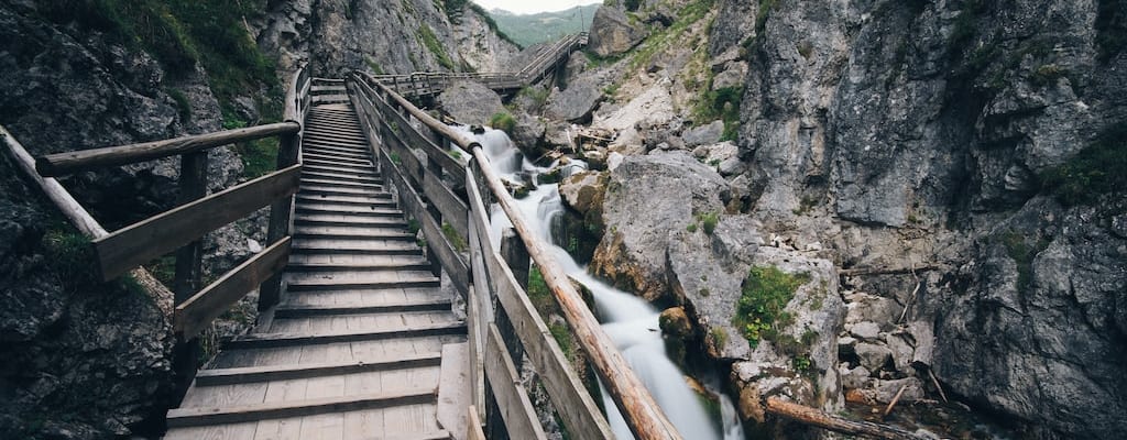 He built a bridge to span the narrow gap.