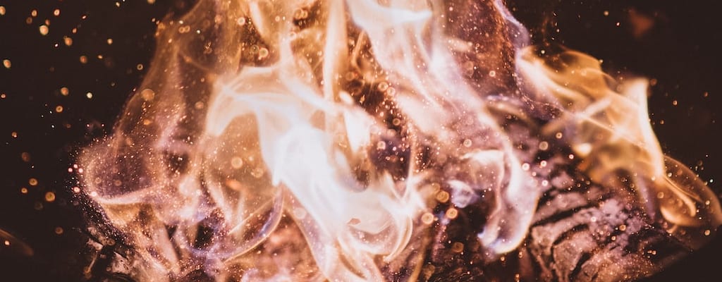 The dragon flew by breathing fire.