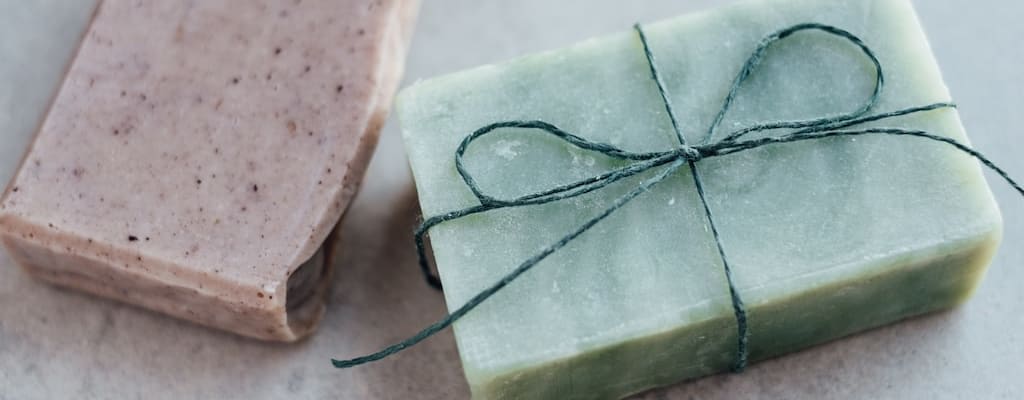 Agitation of soap created a foaming lather.