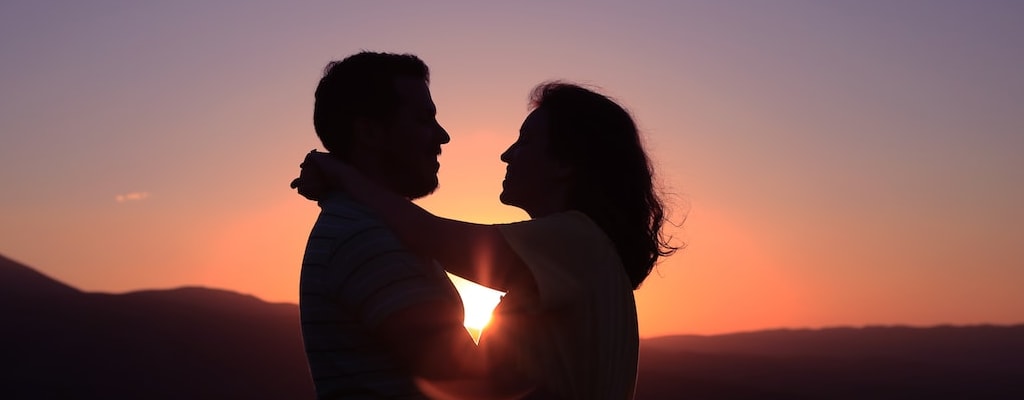 The couple shared a private, affectionate moment.