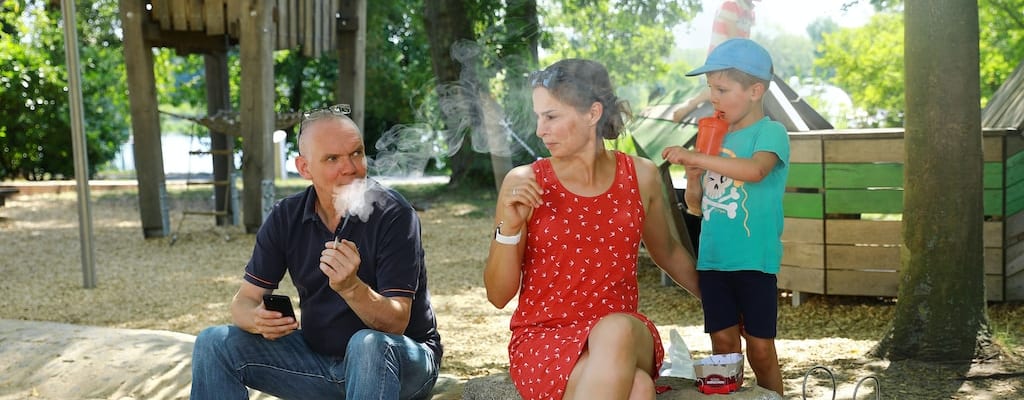 Smoking chimneys contribute to air pollution.