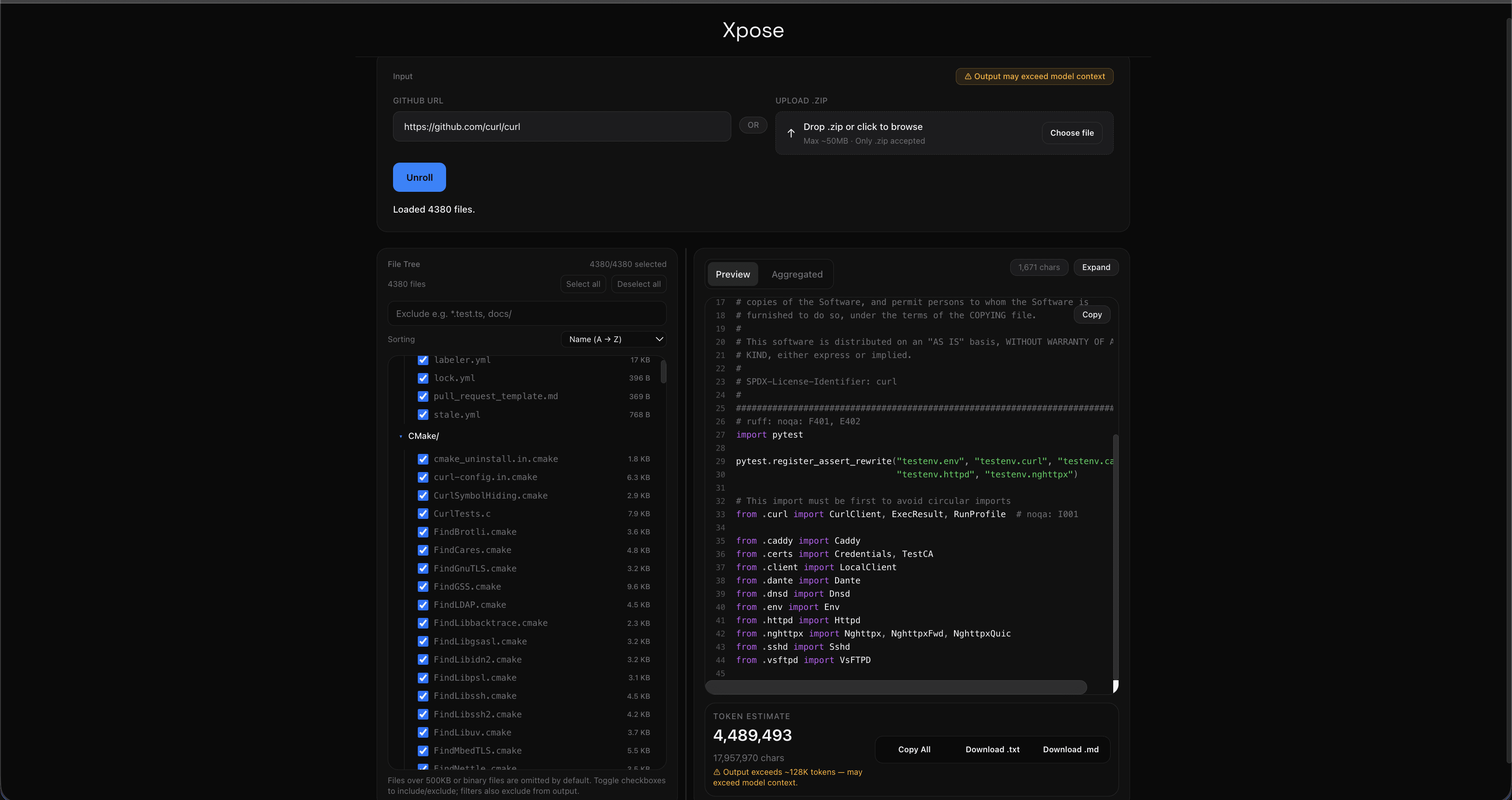 Xpose project screenshot
