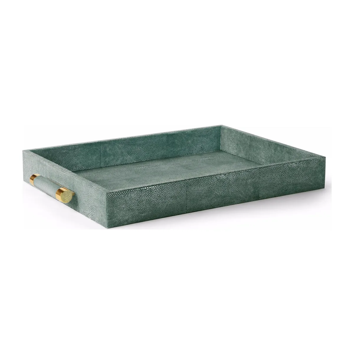 Luxury accessory Emerald tray handmade in London Workshop by Luxuria London