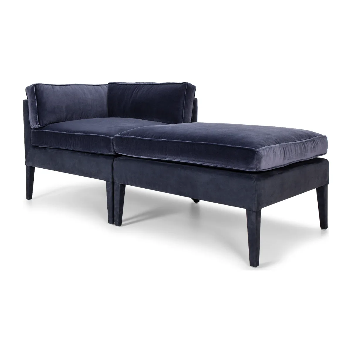 Luxury deep navy Robb Chaise by Luxuria London