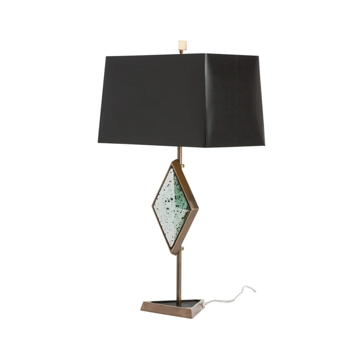 Luxury brass metal stand with diamond glass detail desk lamp from Luxuria London