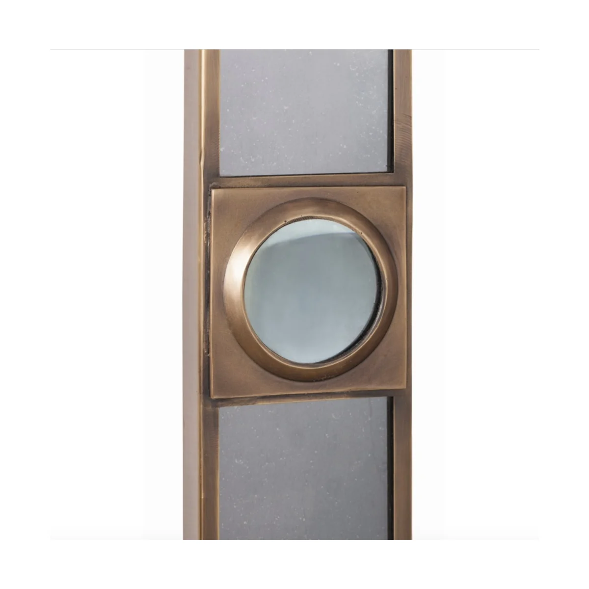 Designer Home luxury mirror with an industrial style with glass detailing at Luxuria London