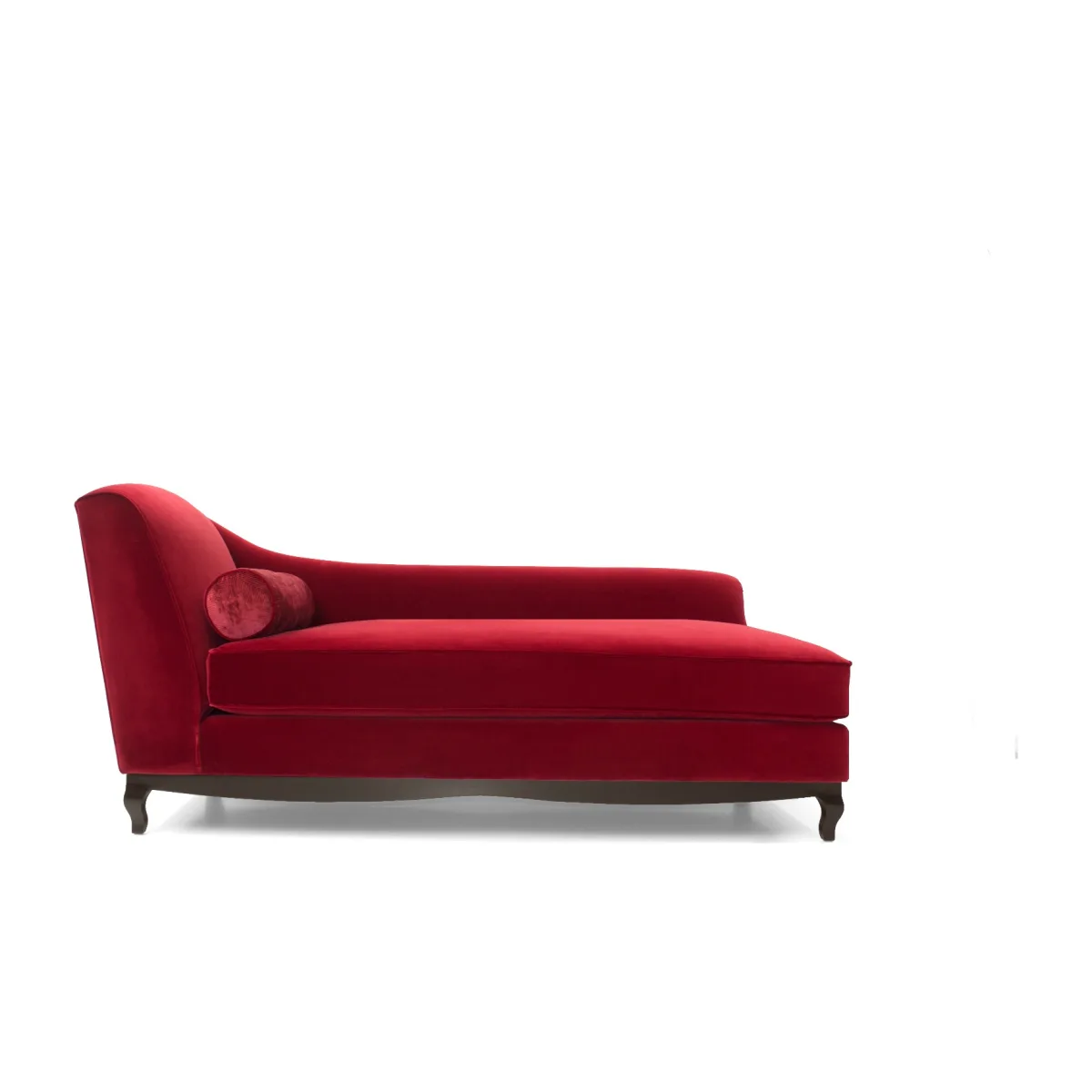 Luxury rich red velvet Mozart corner sofa by Luxuria London