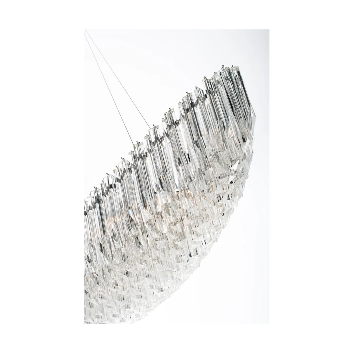 Amazing Designer luxury chandelier with silver and glass detailing from Luxuria London