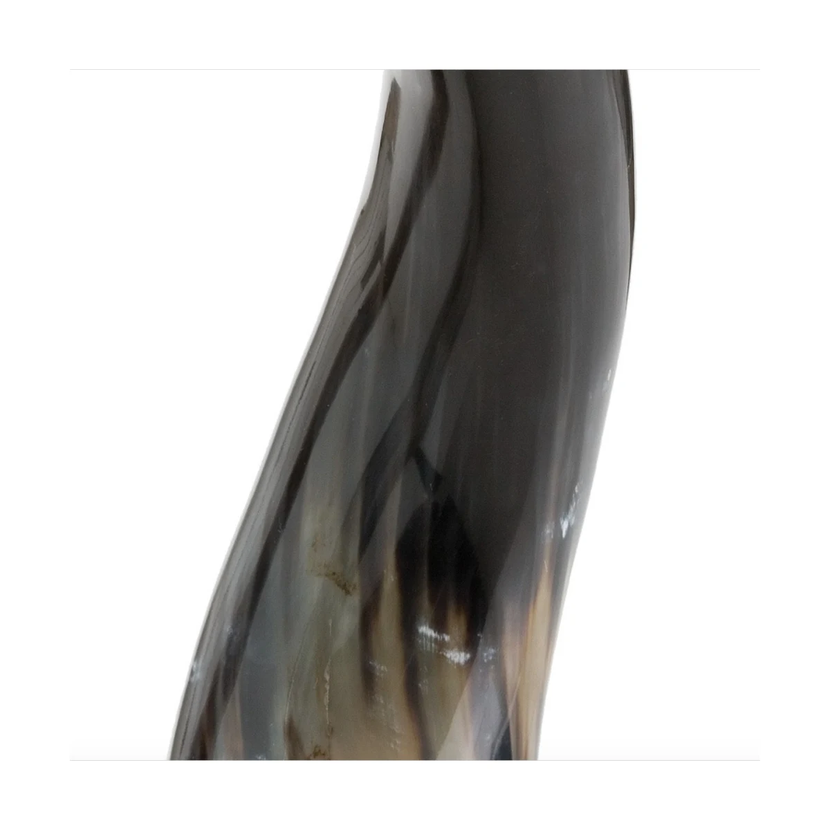 Luxury Designer Ornament, Marble horns/tusks with  gold detailing at Luxuria London