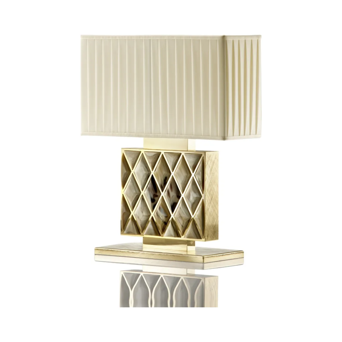 Luxury furniture table lamp with Stone diamond detailing at Luxuria London