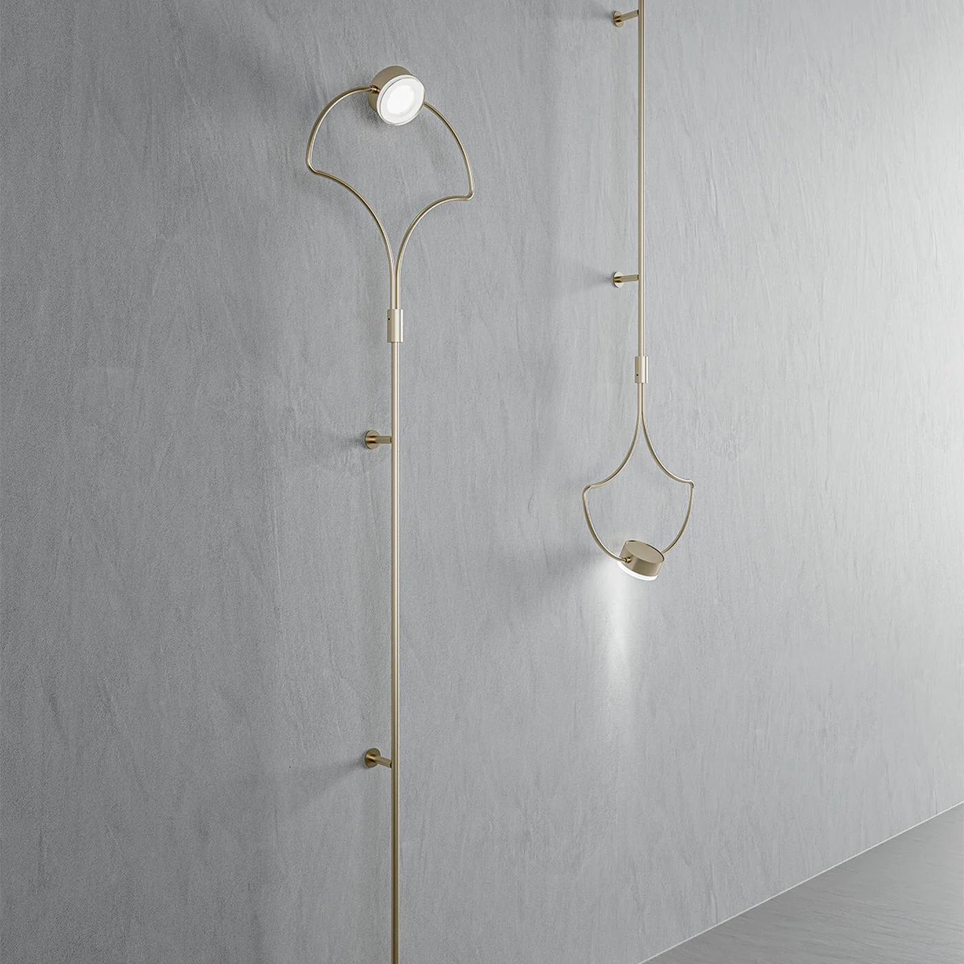 1920 Golden Wall Lamp by Christian Piccolo