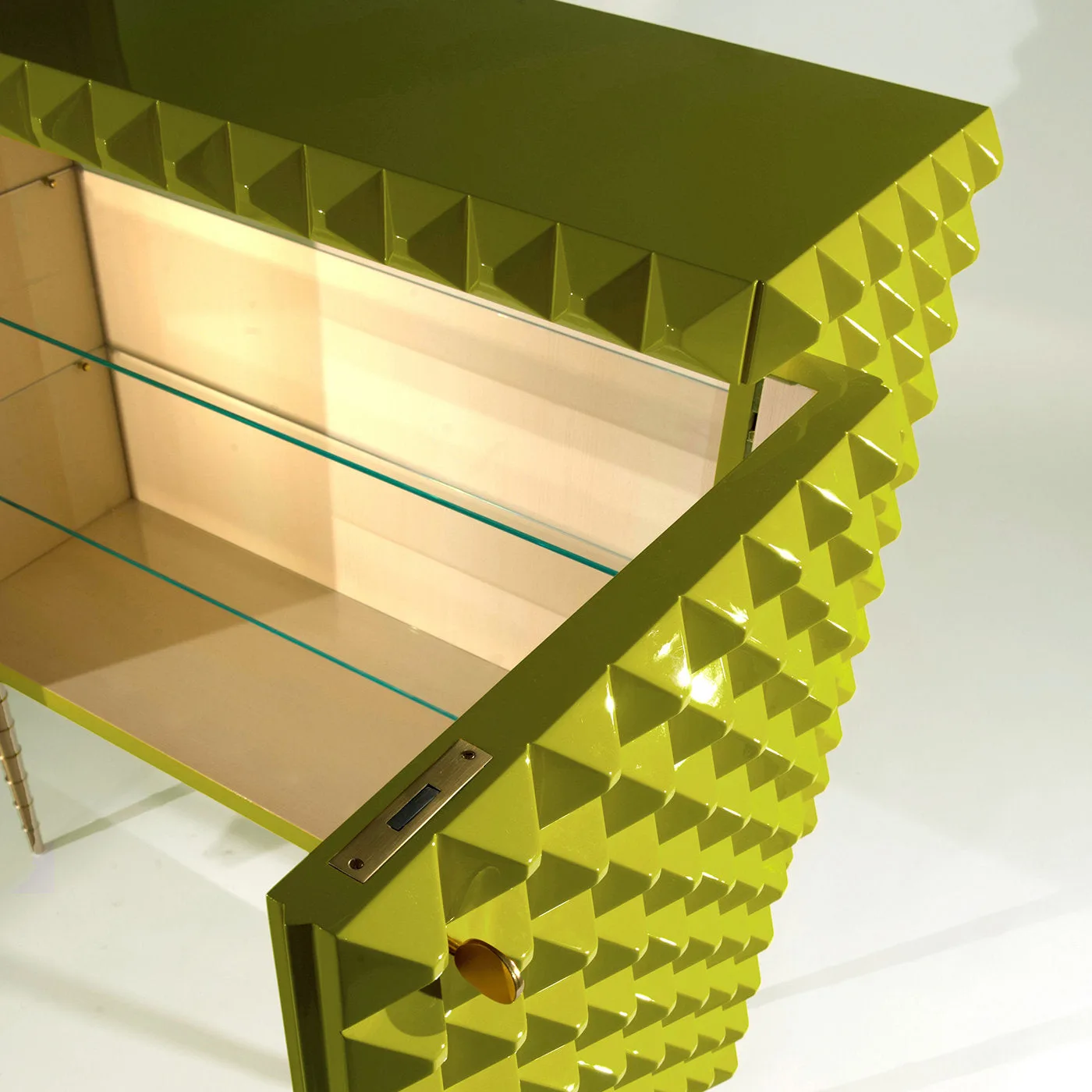 1940 Green Lacquered Cabinet by Paolo Buffa