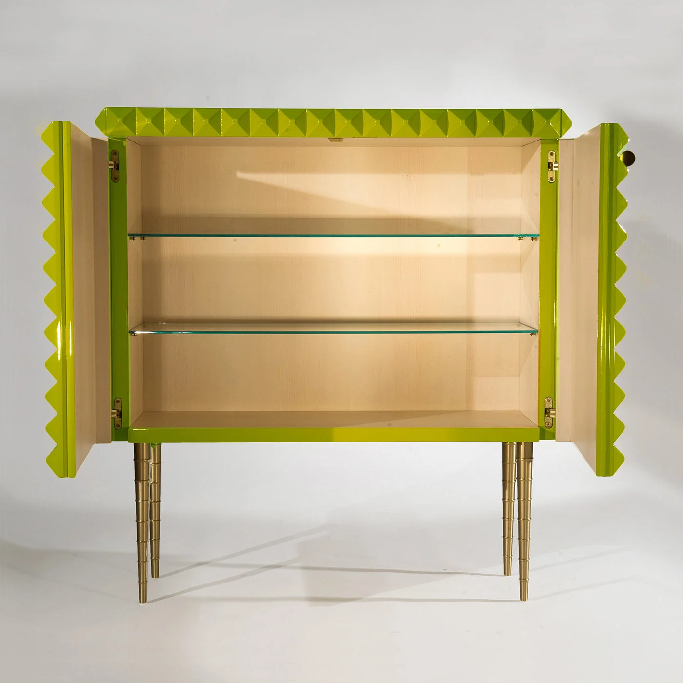 1940 Green Lacquered Cabinet by Paolo Buffa