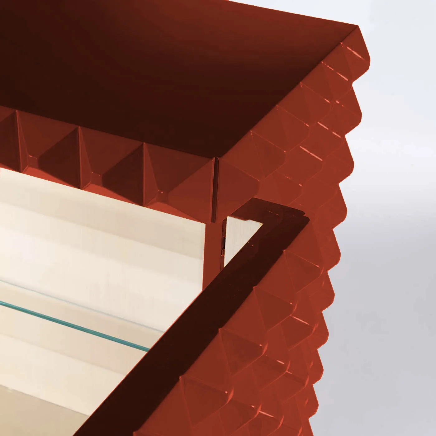 1940 Red Lacquered Cabinet by Paolo Buffa