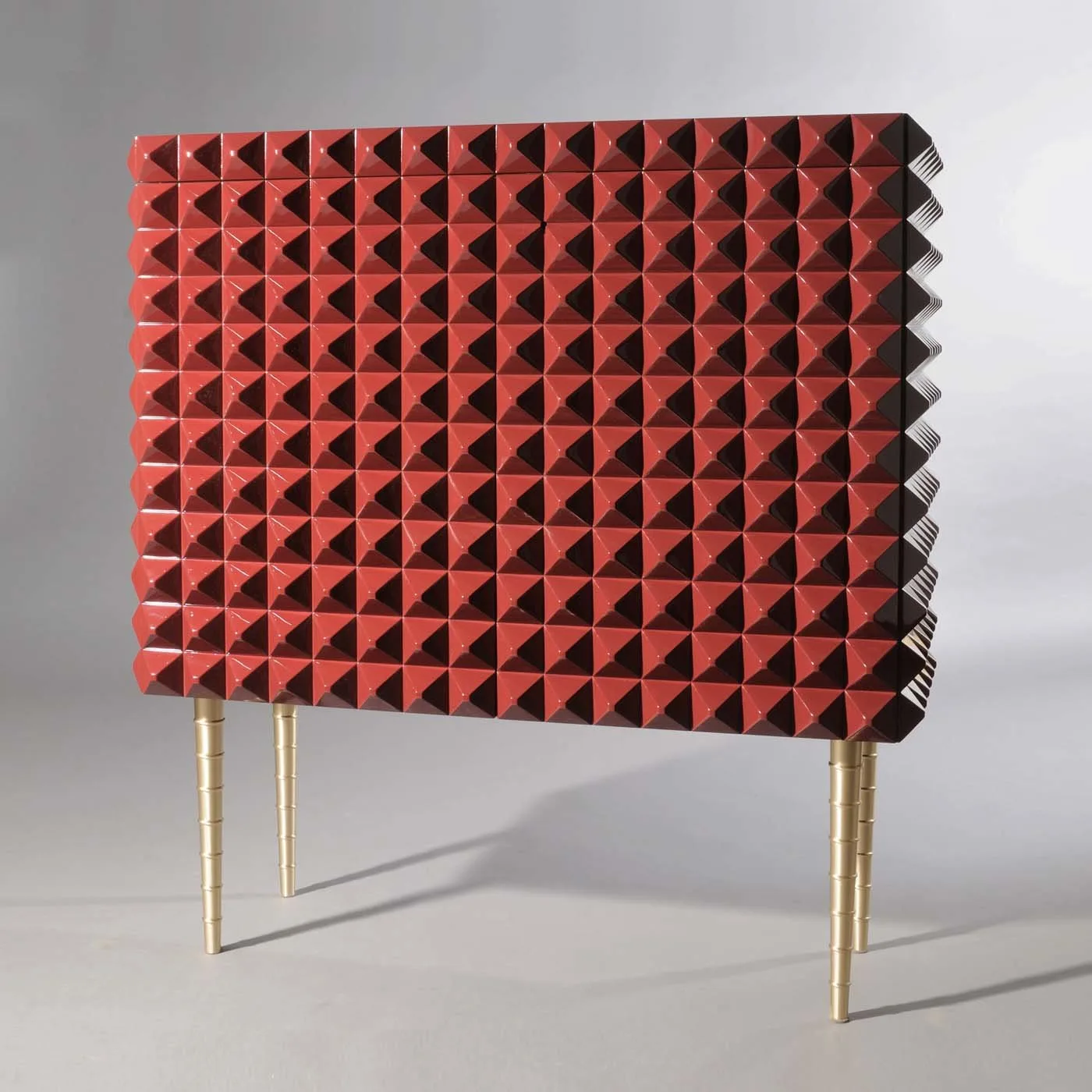 1940 Red Lacquered Cabinet by Paolo Buffa