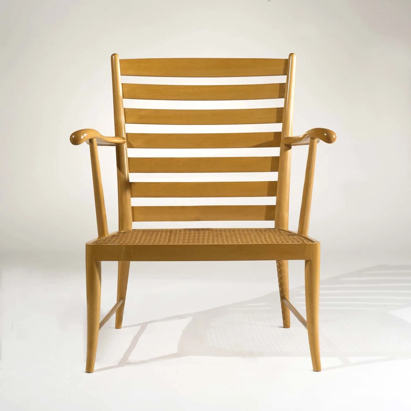 1955 Blue Tiny Armchair by Paolo Buffa in Maple Wood