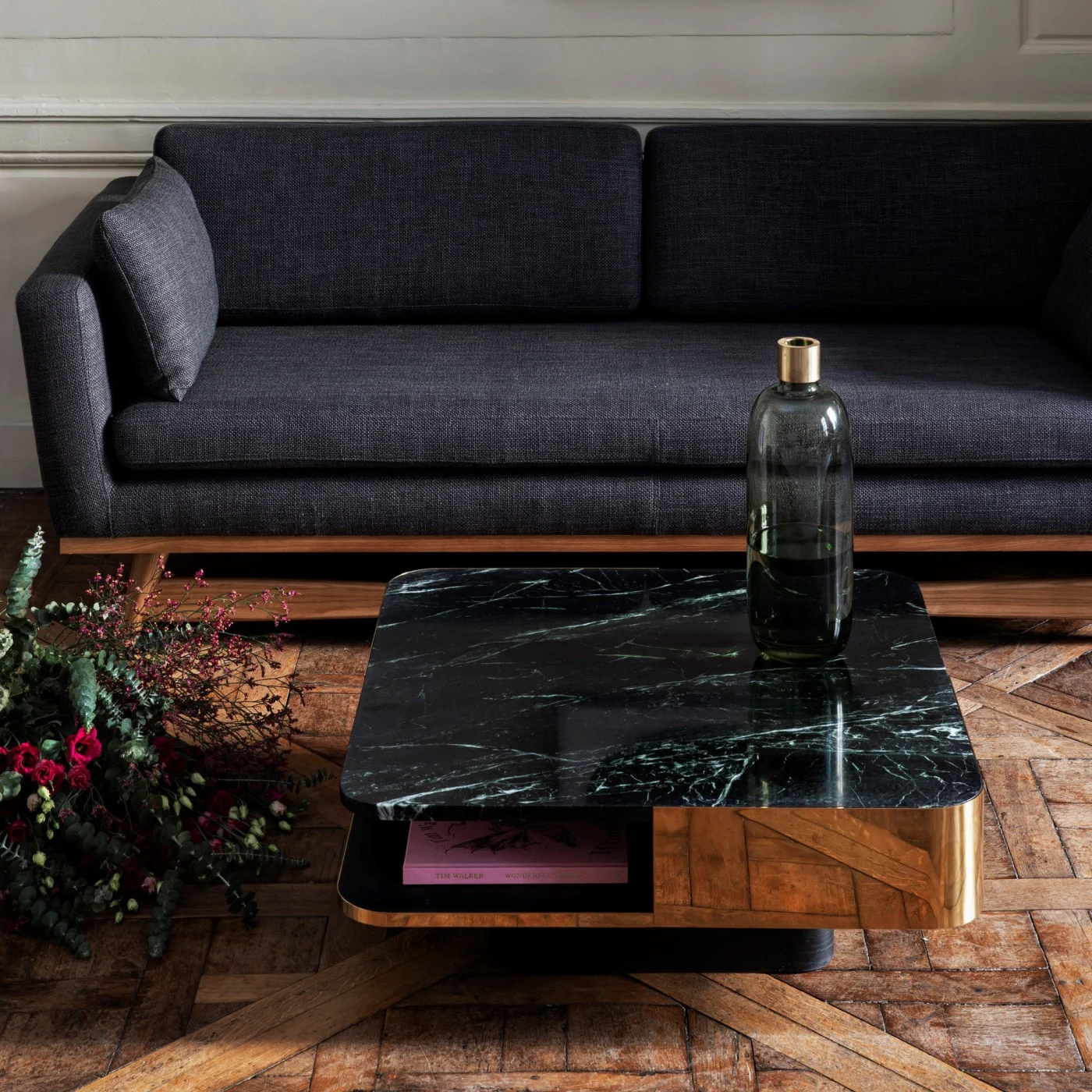 210 Scandinavian Style 3 Seater Fabric Sofa