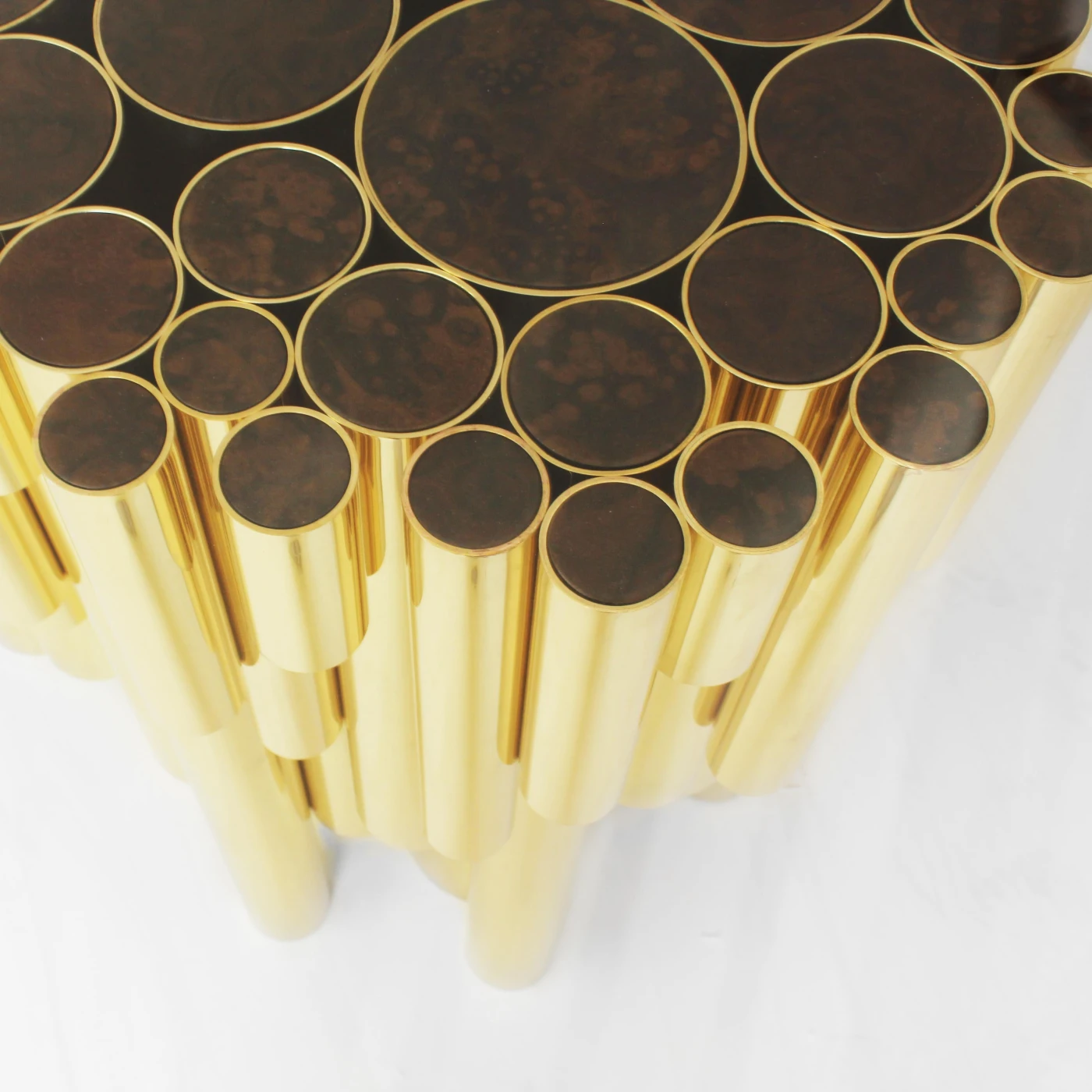 Wanderlust Gold Plated & Brass Pipes Dining Table