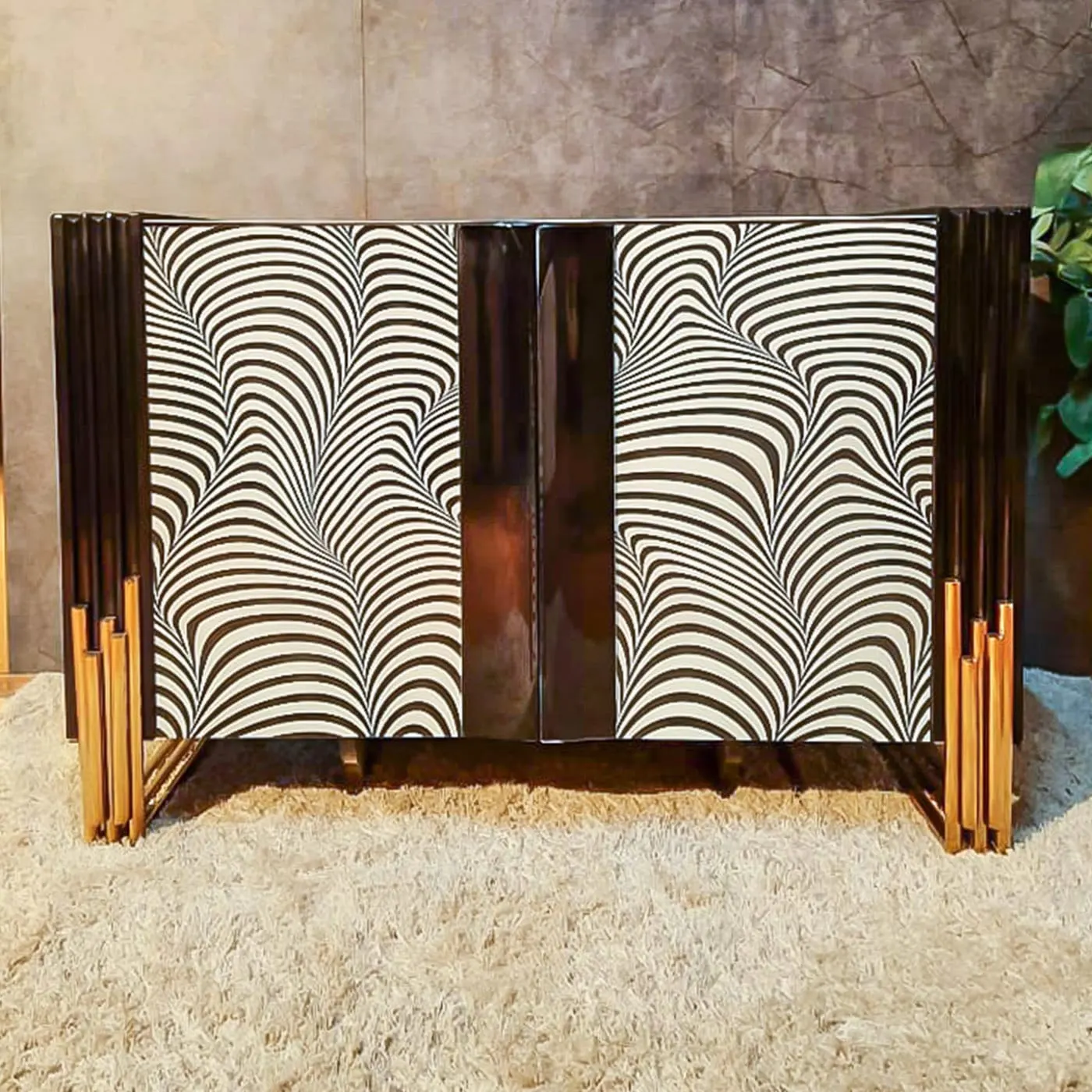 3D Black and White Cabinet