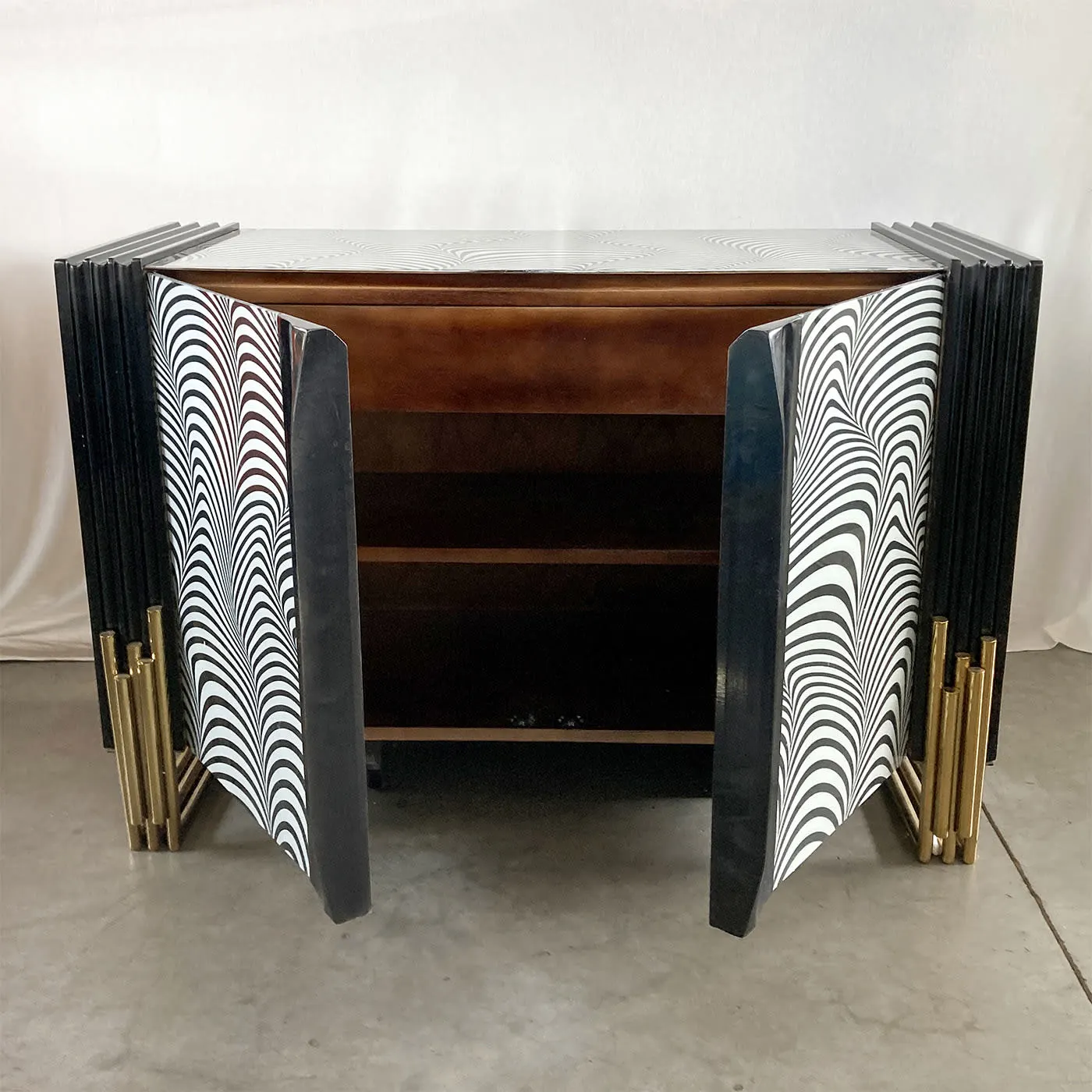 3D Black and White Cabinet