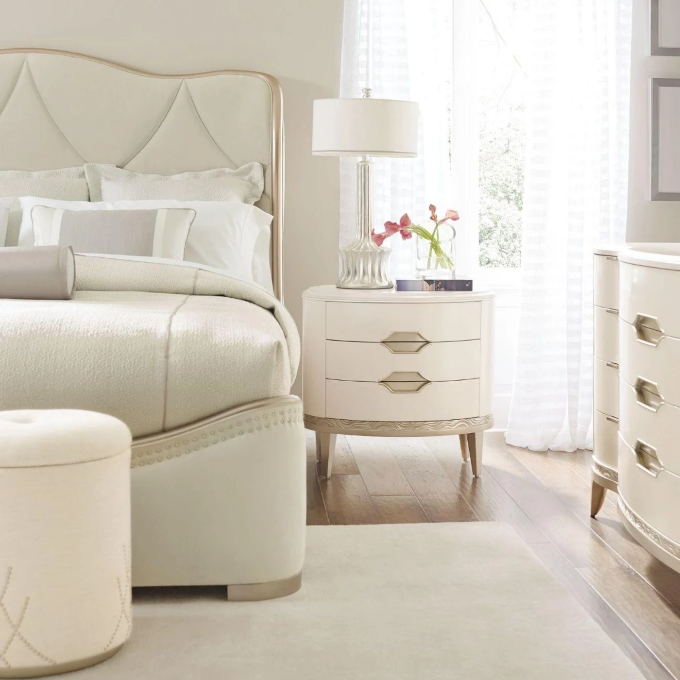 Adela 3 Drawer Bedside Table