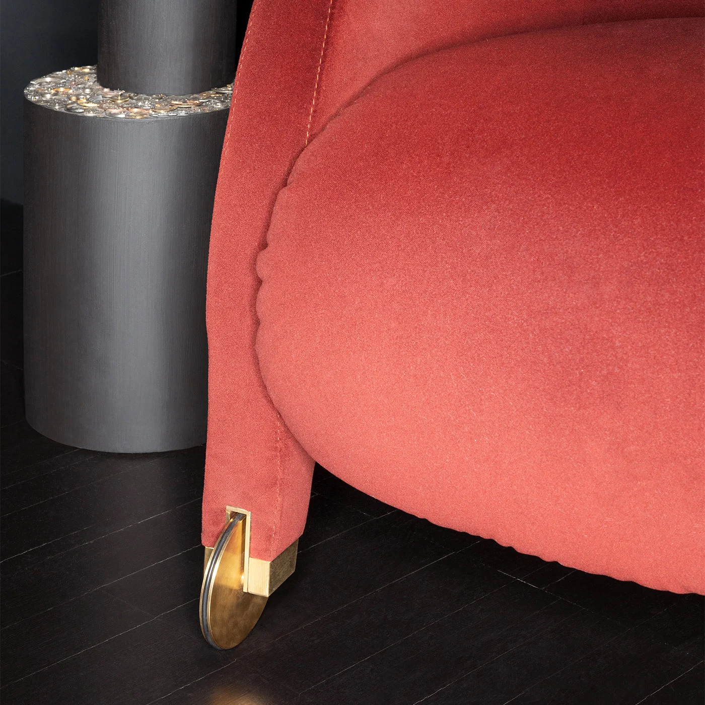 Adele Red Accent Chair By Dainelli Studio