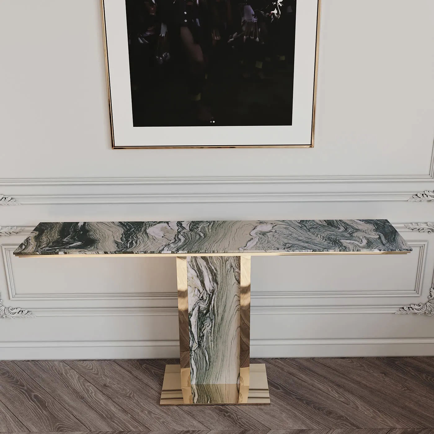 Afon Cipollino Verde Marble Console