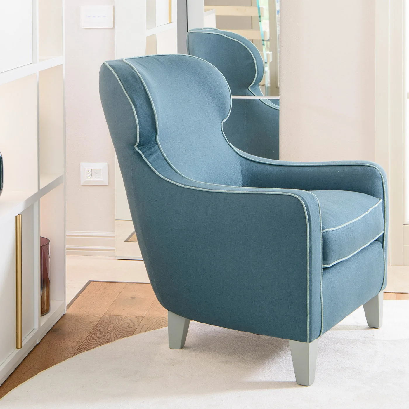 Agata Light Blue Armchair