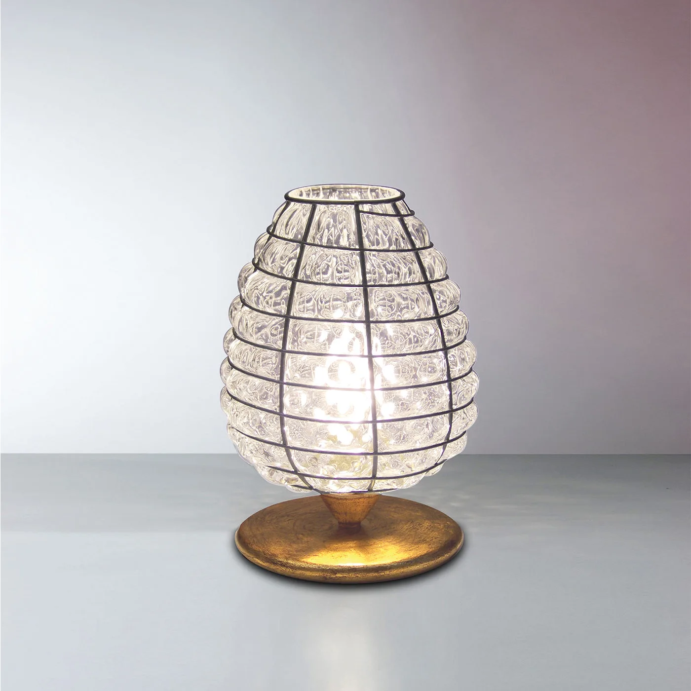 Alveare Glass Caged Table Lamp