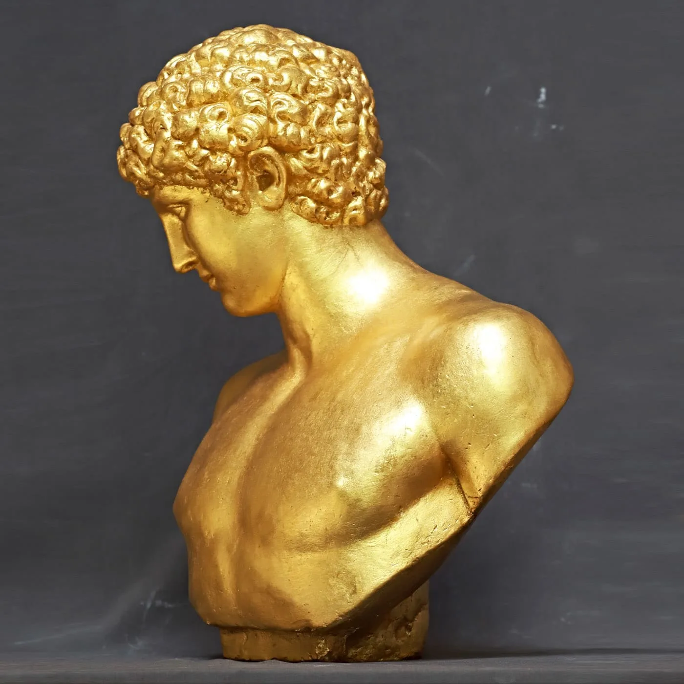Antinoo Golden Plaster Sculpture