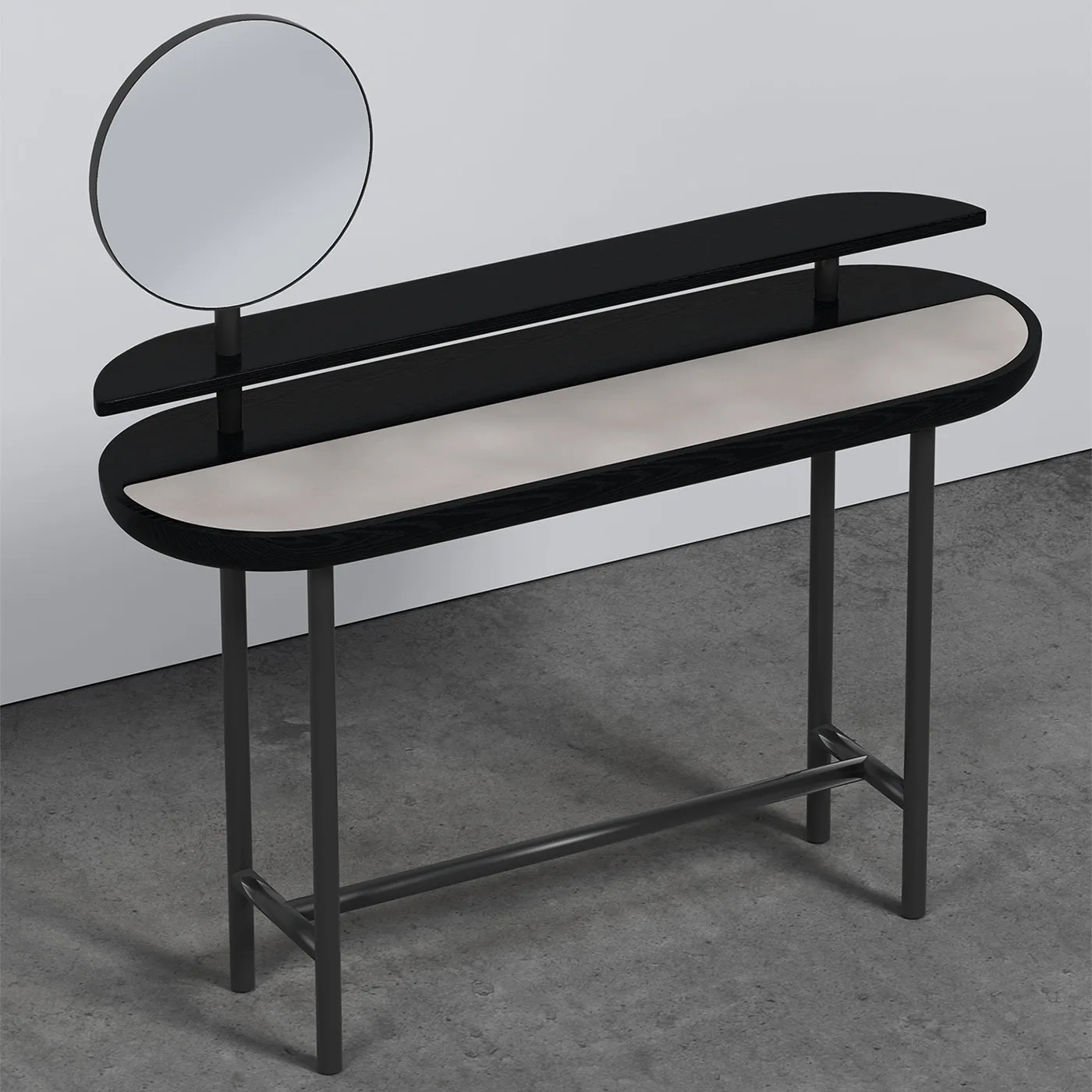 Apollo Black Walnut Wood And Calacatta Marble Vanity With Mirror