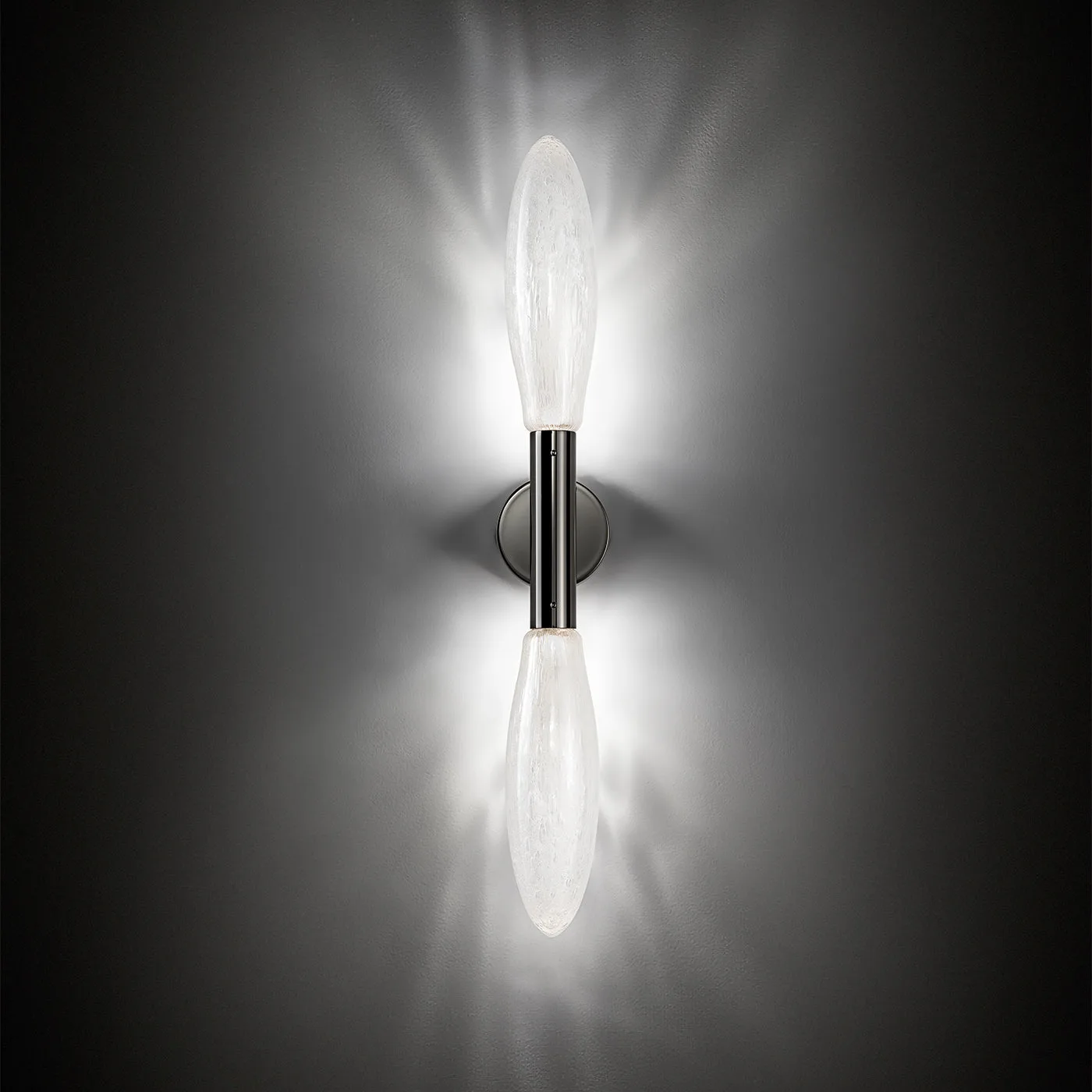 Applique Miox Murano Glass Black Sconce