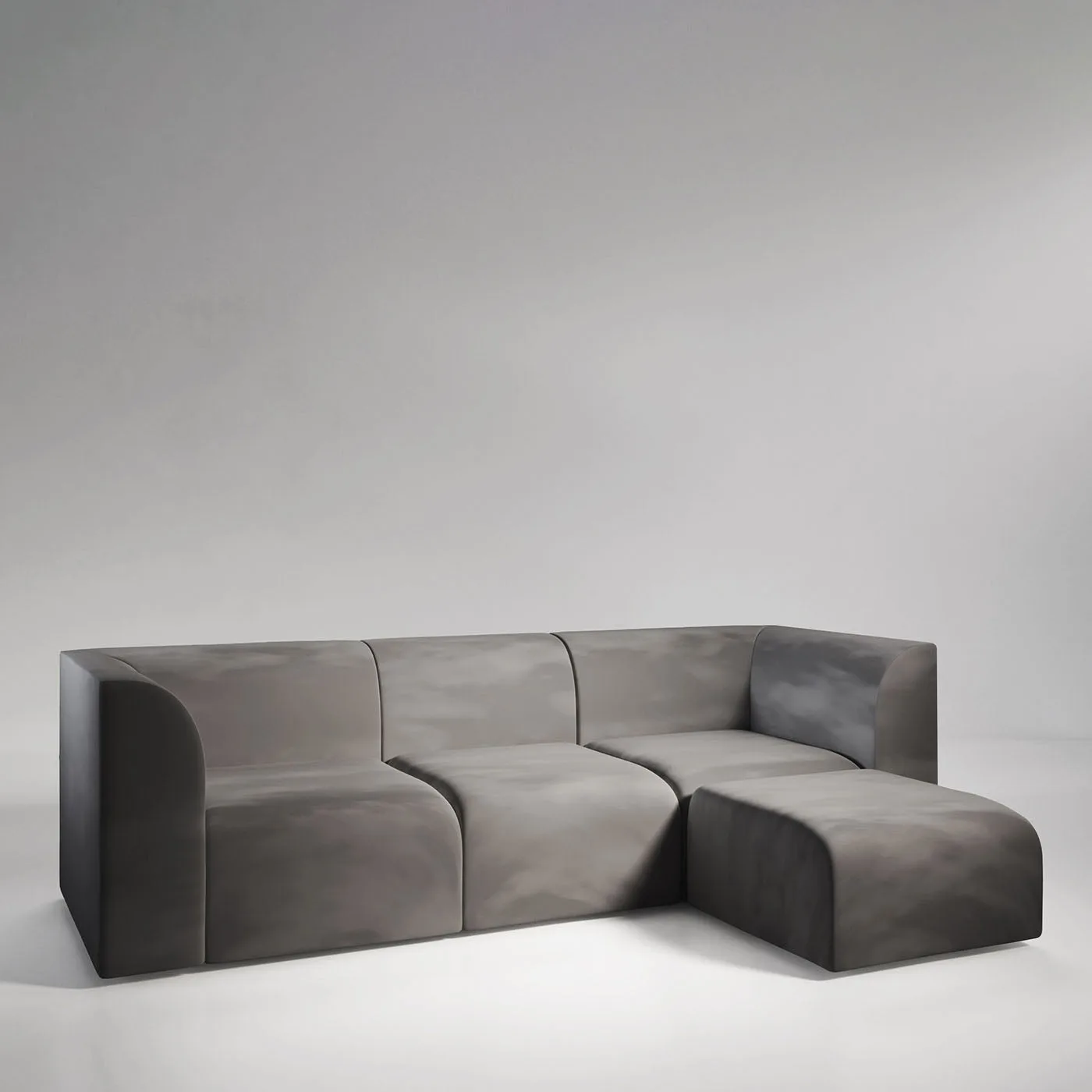 Archi Taupe Velvet Sofa