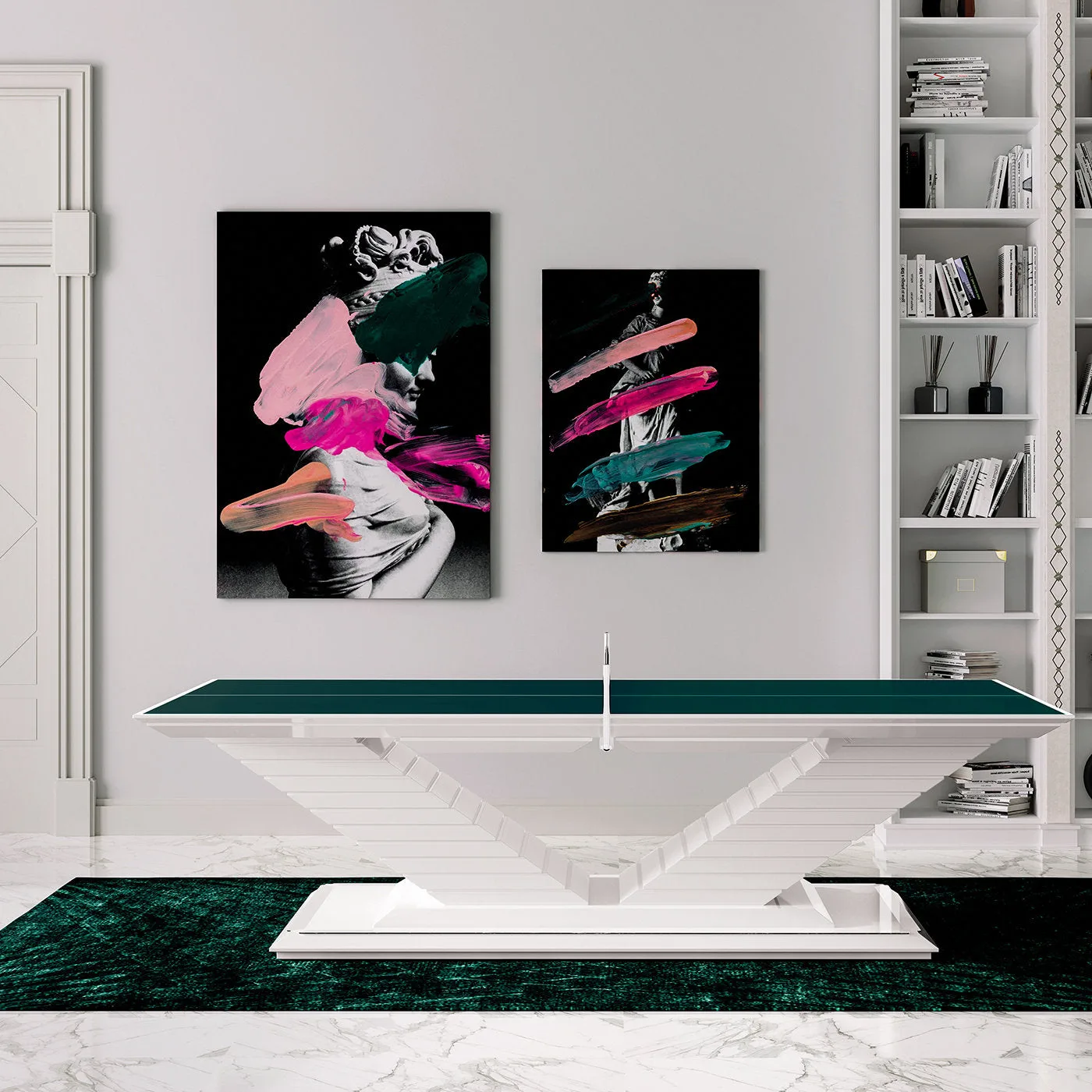 Arena Ping Pong Green Table By Pino Vismara