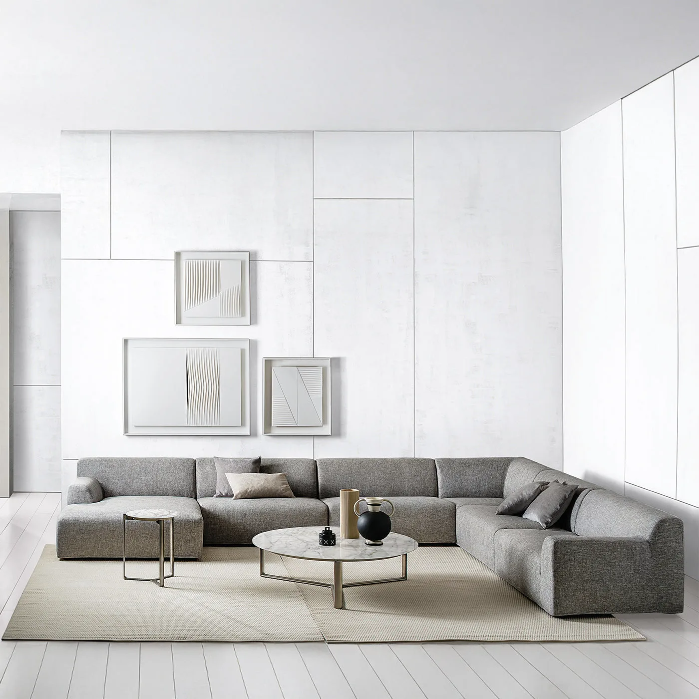 Arne Calacatta Marble & Aluminum Side Table by Roberto Lazzeroni