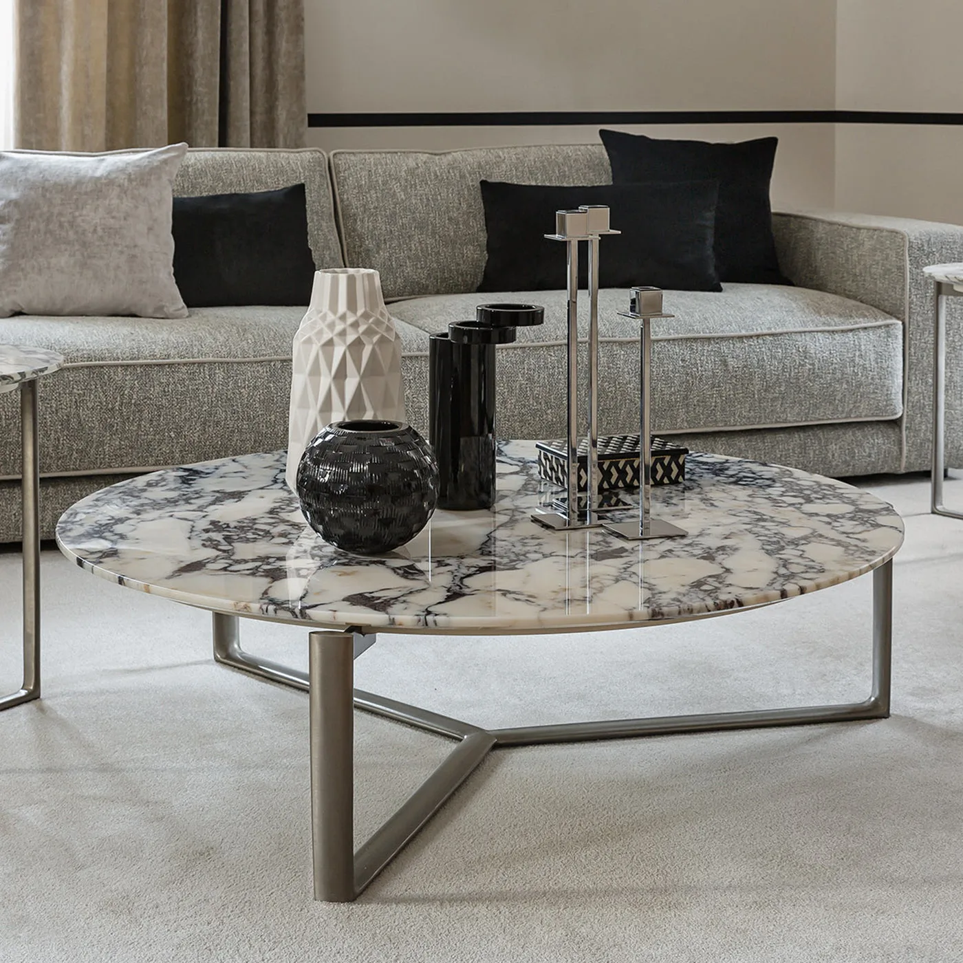 Arne Calacatta Oro Marble Low Coffee Table by Roberto Lazzeroni