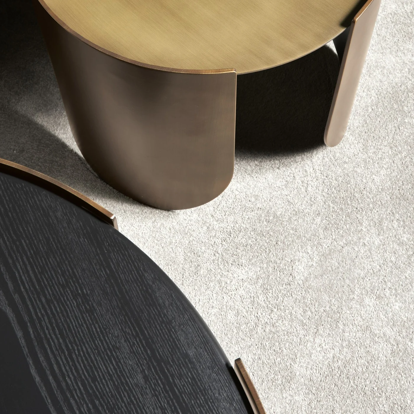 Atenae Low Wooden And Metal Coffee Table