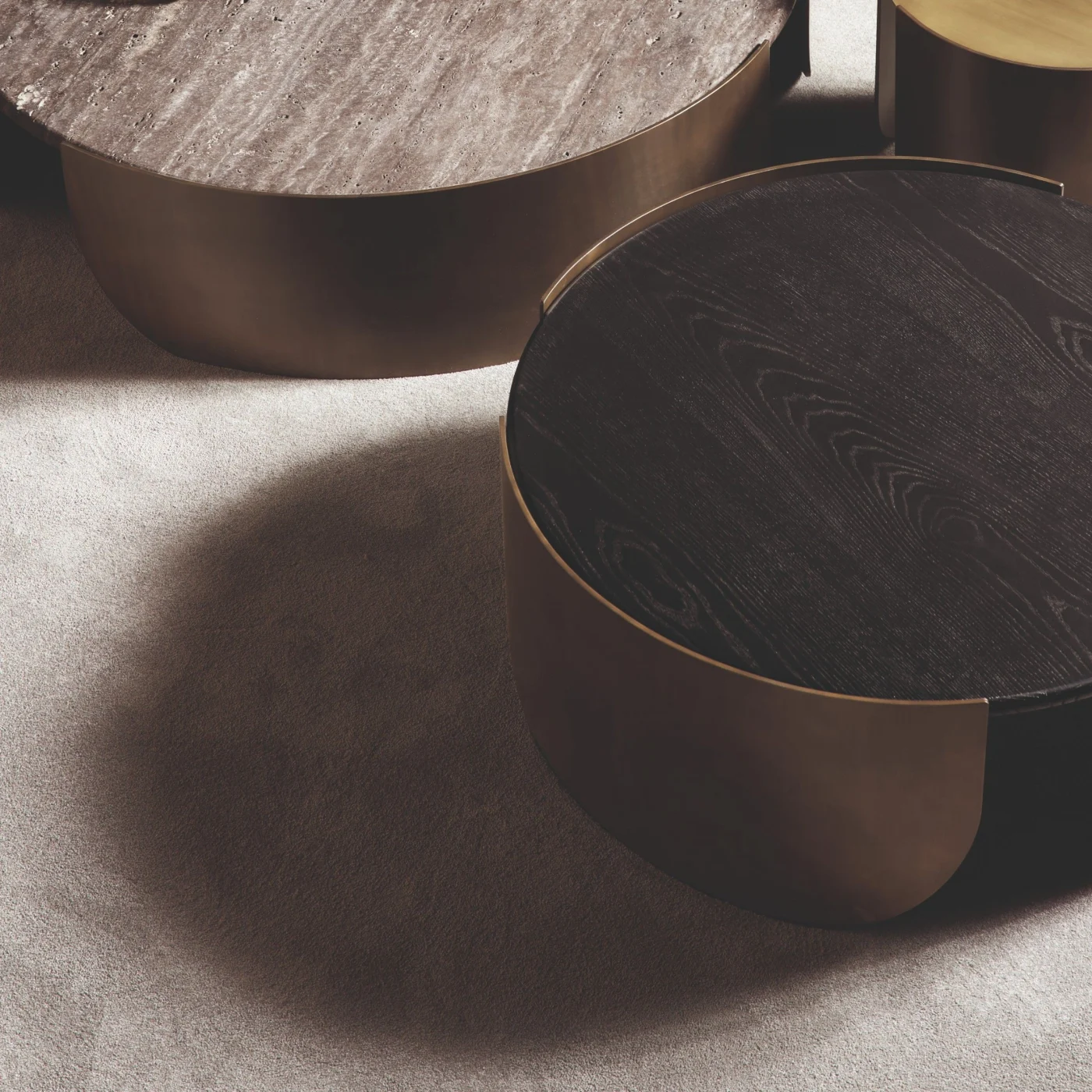 Atenae Low Wooden And Metal Coffee Table