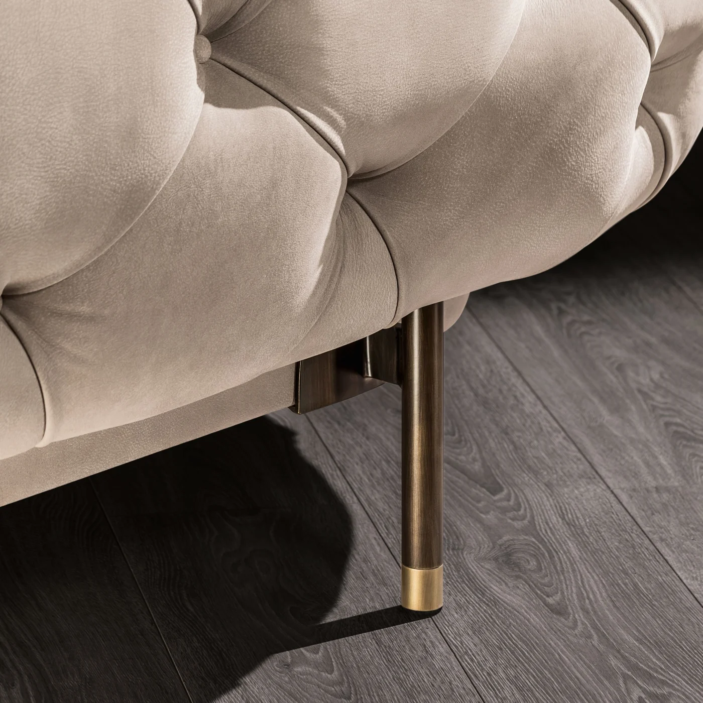 Atenae Tufted Leather Sofa