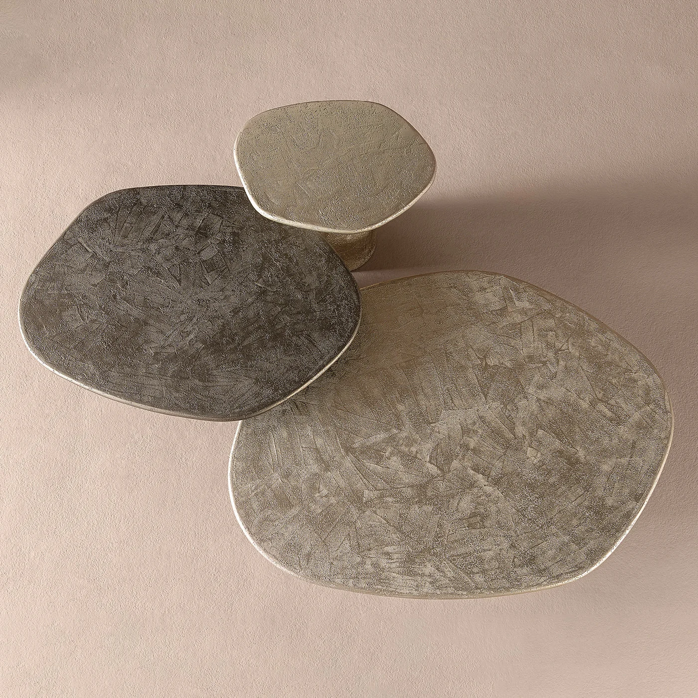 Atollo Champagne Textured Medium Coffee Table by CSM