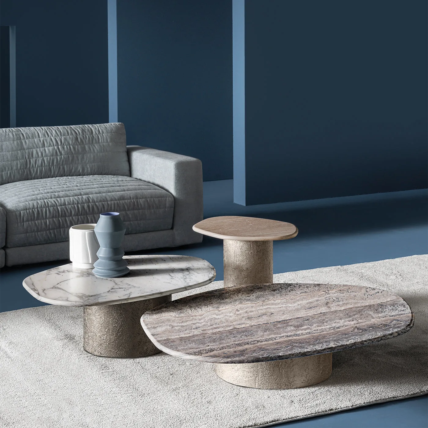 Atollo Gold Calacatta Marble Coffee Table by CSM