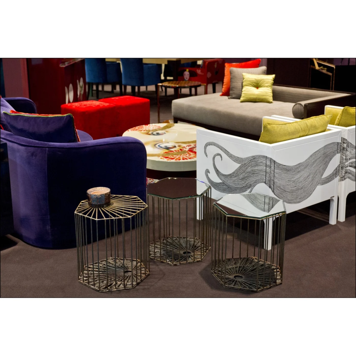 Audrey Pigment Bordeaux Upholstered Sofa