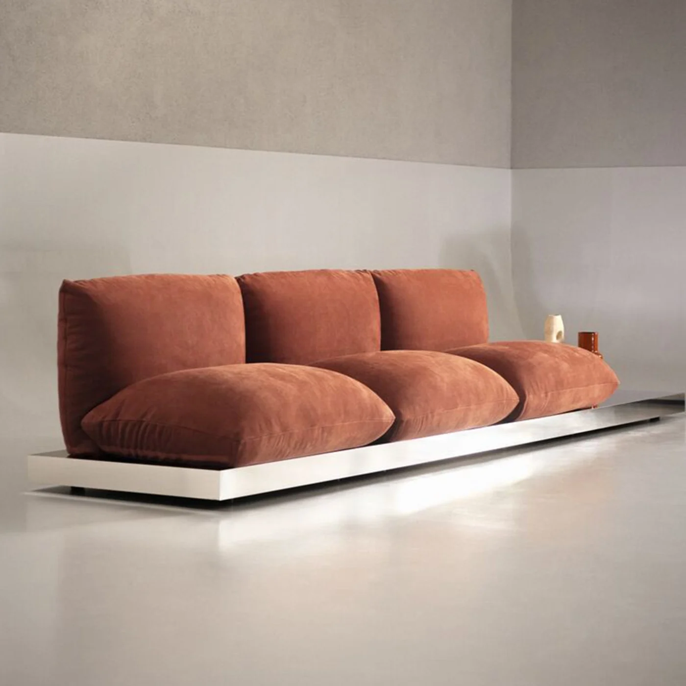Aura Nabuck Camel Sofa By Hannes Peer