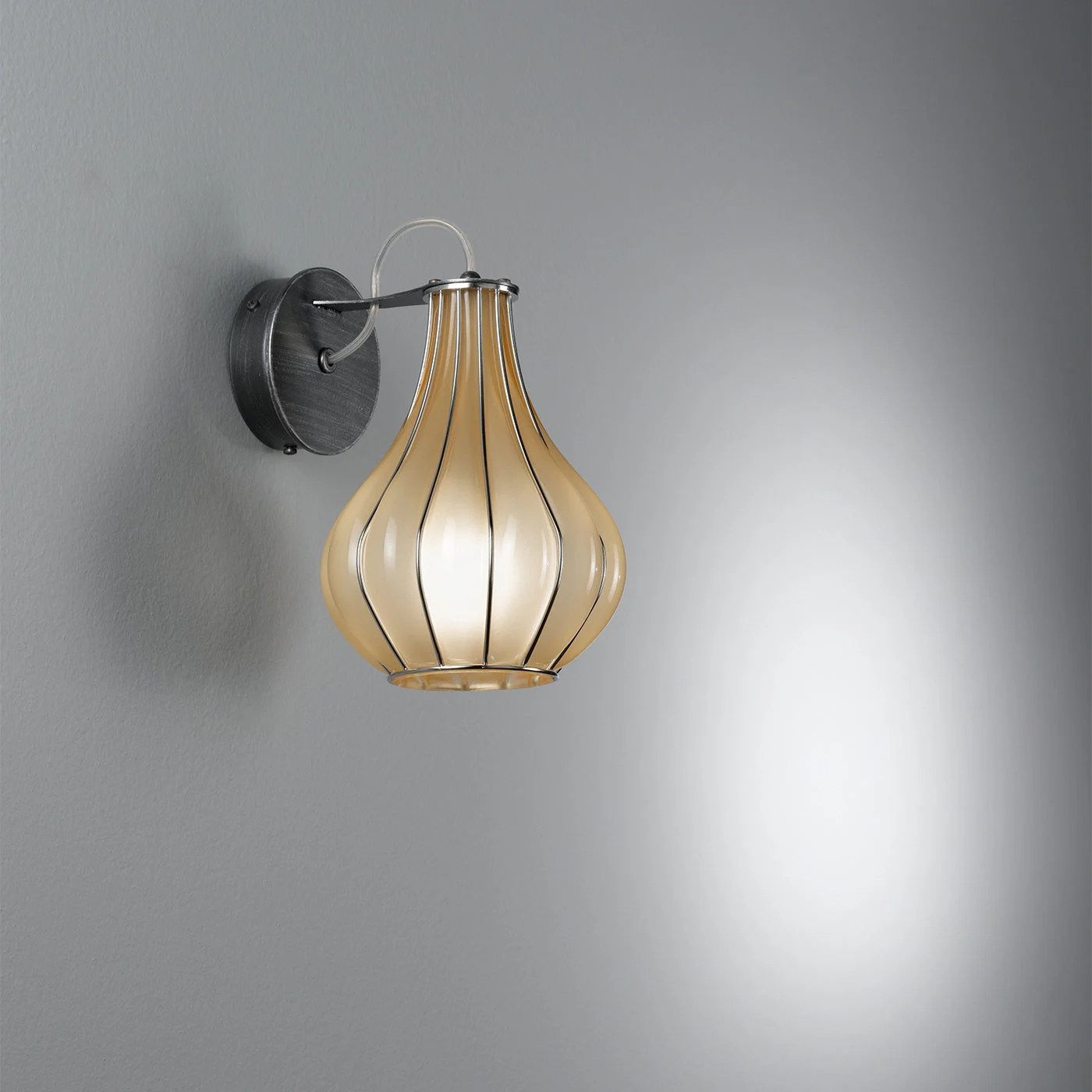 Auriga Amber Hook Shaped Arm Sconce
